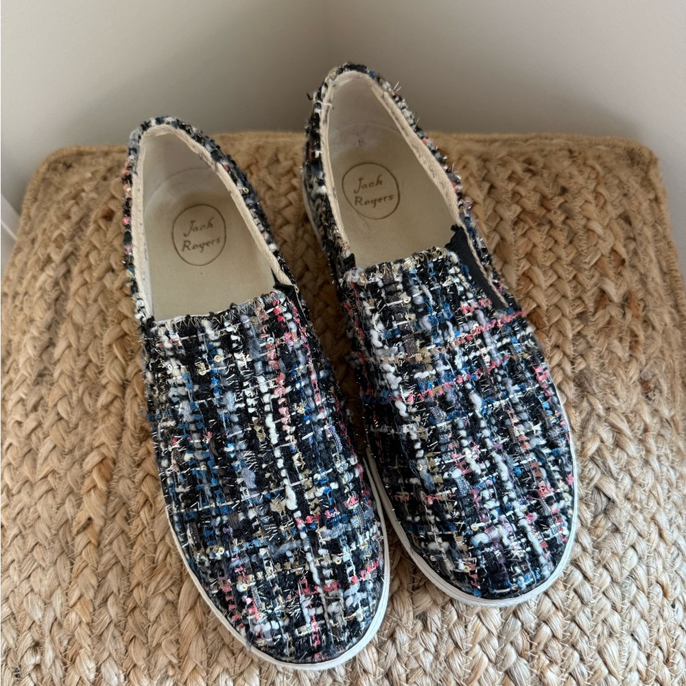 Jack Rogers Multicolor Tweed Slip-On Sneakers